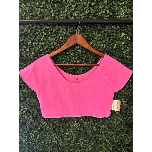 Free People Movement Magenta Minx Crop Top Sz Large NWT - Picture 1 of 4